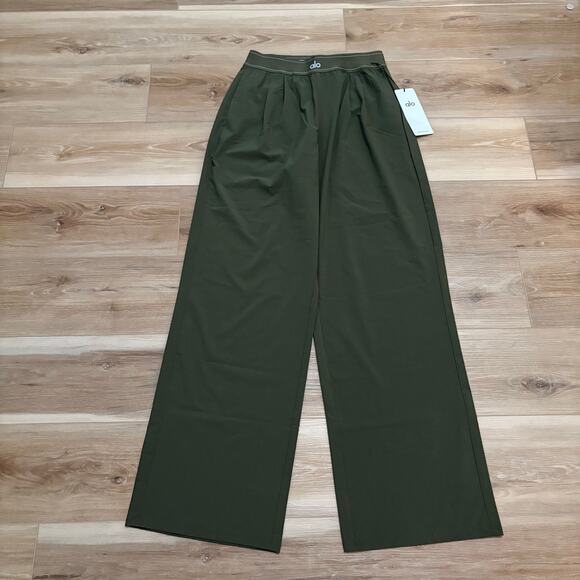 Alo Suit Up Trouser Long Green Olive M LONG - Picture 1 of 9